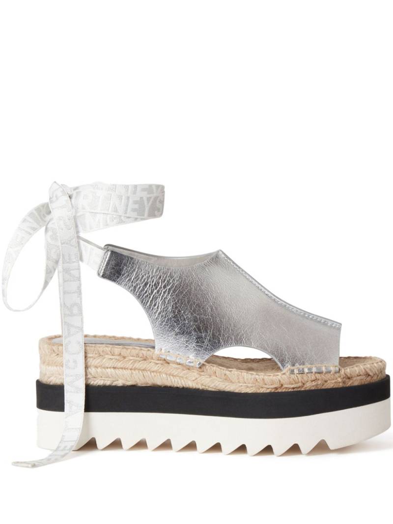 Stella McCartney Gaia logo-print sandals - Silver von Stella McCartney