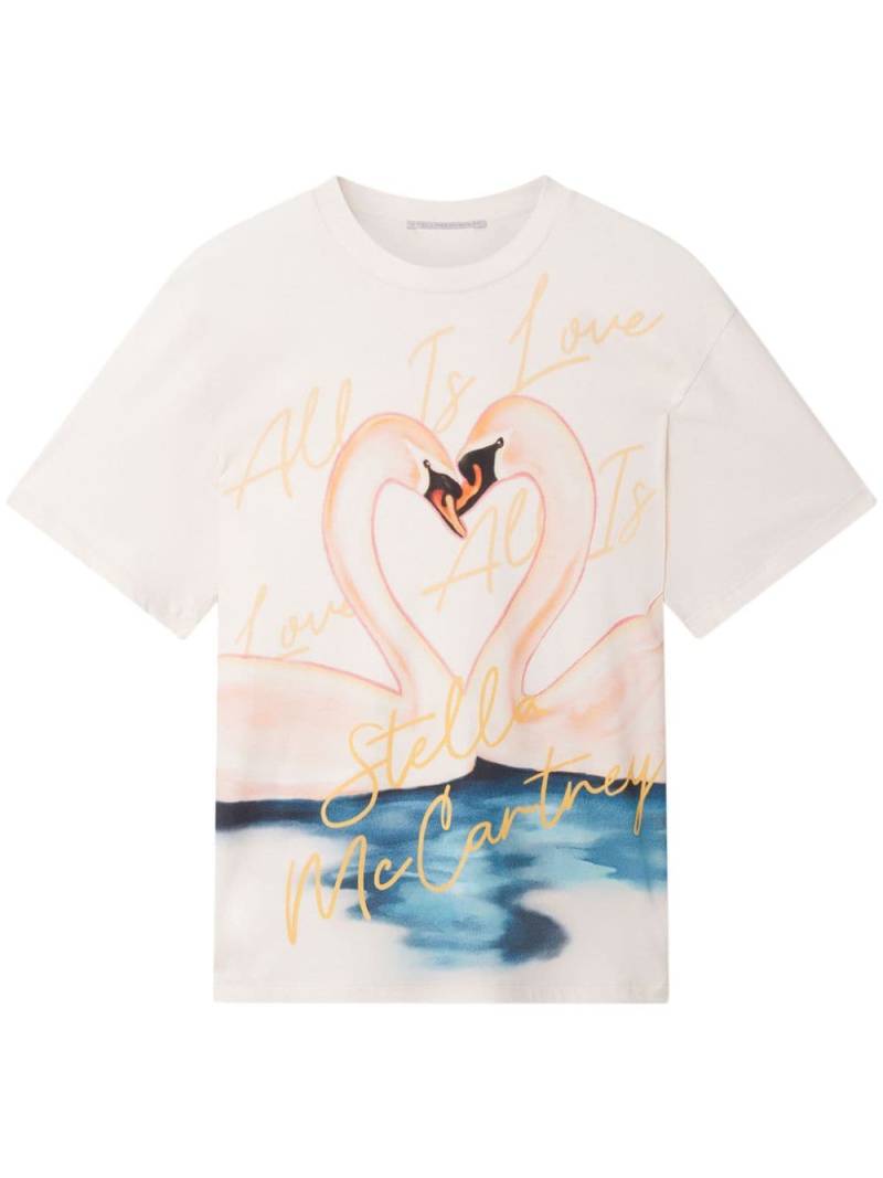 Stella McCartney Kissing Swans jersey T-shirt - Neutrals von Stella McCartney