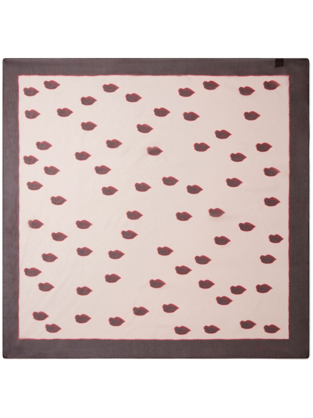 Stella McCartney Lips print scarf - Red von Stella McCartney