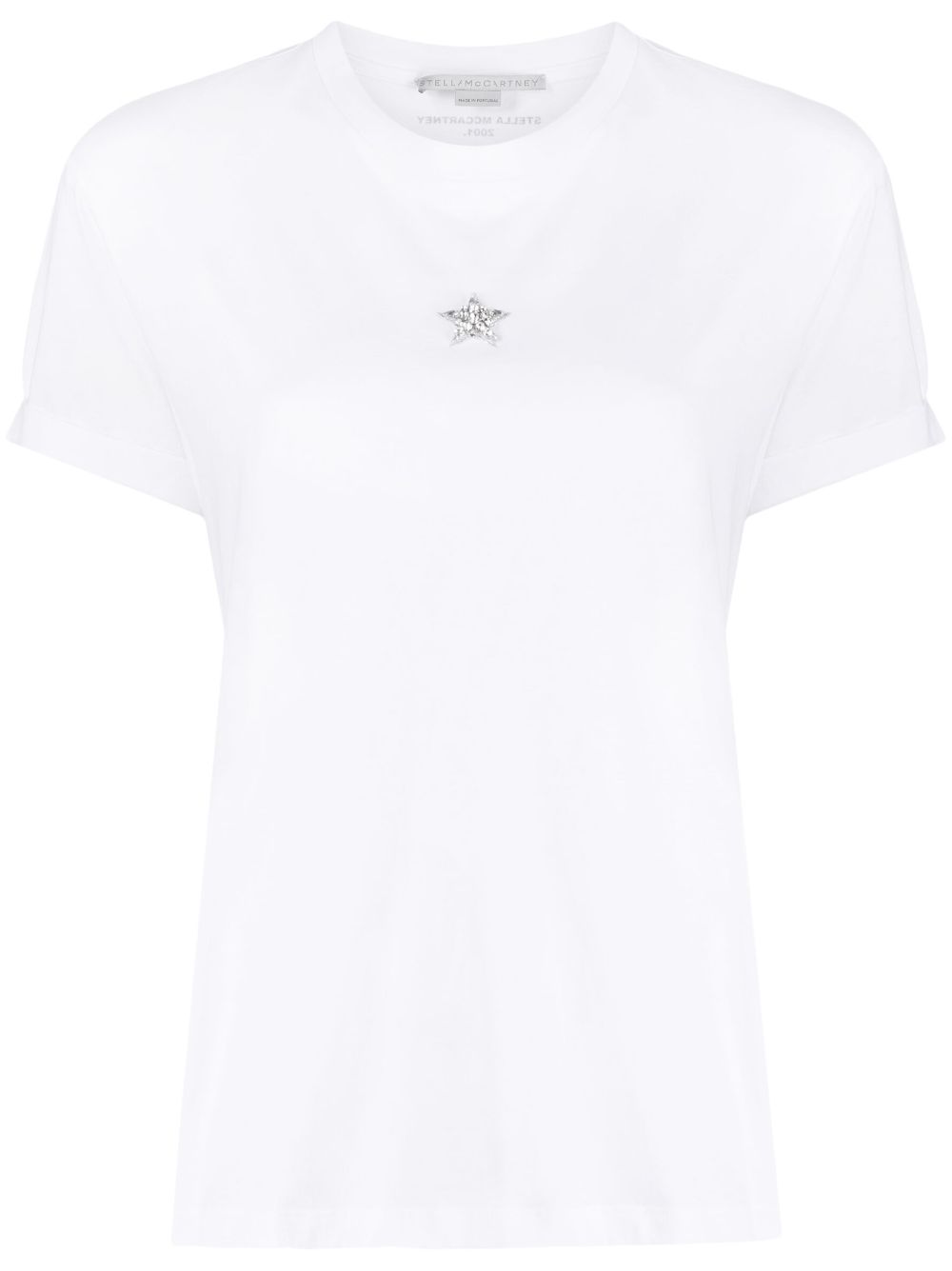 Stella McCartney Mini Star-embroidery cotton T-shirt - White von Stella McCartney