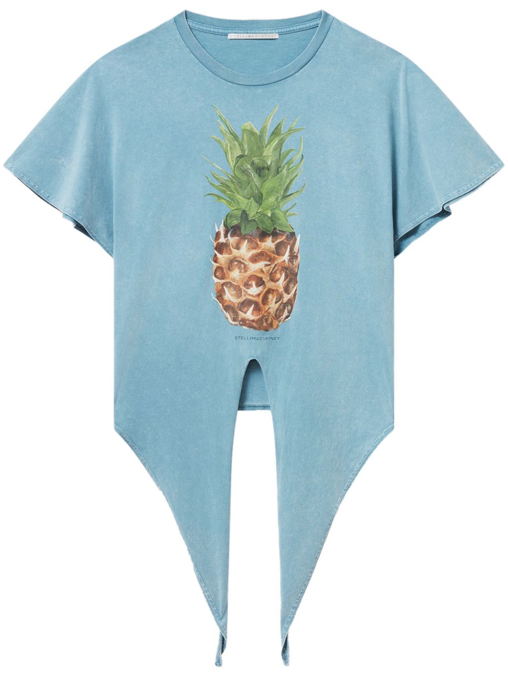 Stella McCartney Pineapple-print cotton T-shirt - Blue von Stella McCartney