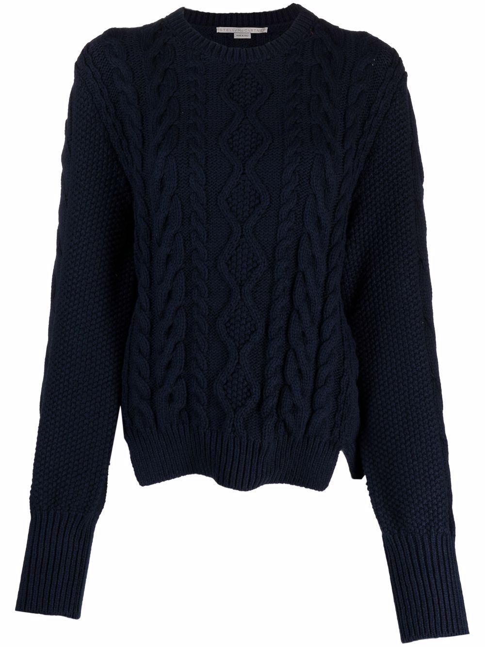 Stella McCartney long-sleeve cable-knit jumper - Blue von Stella McCartney