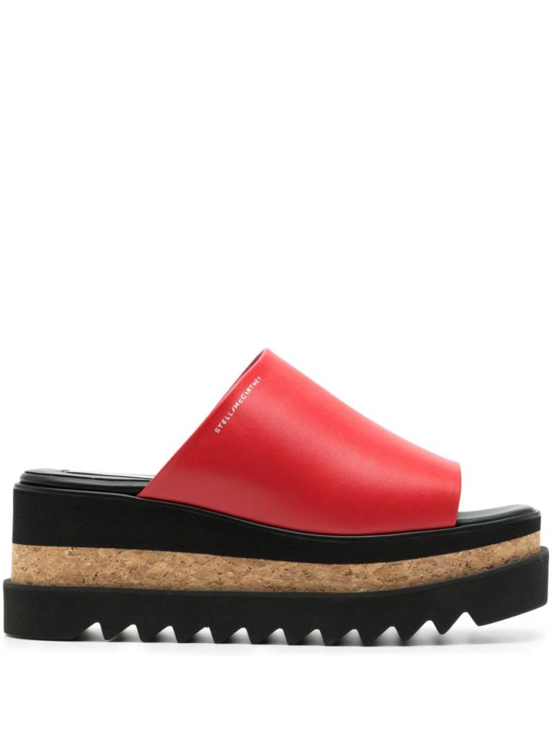 Stella McCartney Sneak-Elyse leather sandals - Red von Stella McCartney