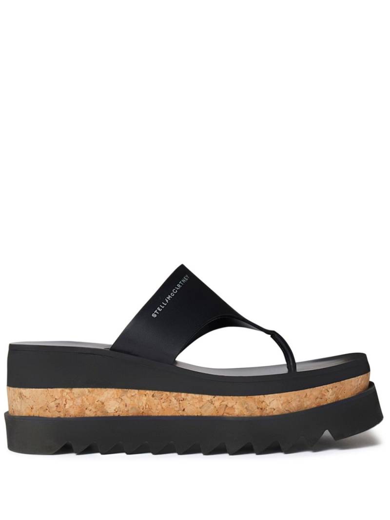 Stella McCartney Sneak-Elyse logo-print platform sandals - Black von Stella McCartney