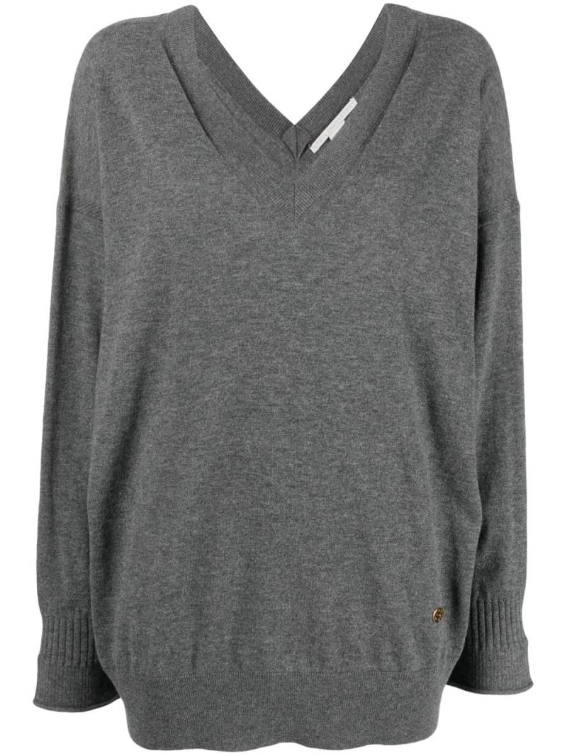 Stella McCartney Stella Iconics v-neck jumper - Grey von Stella McCartney