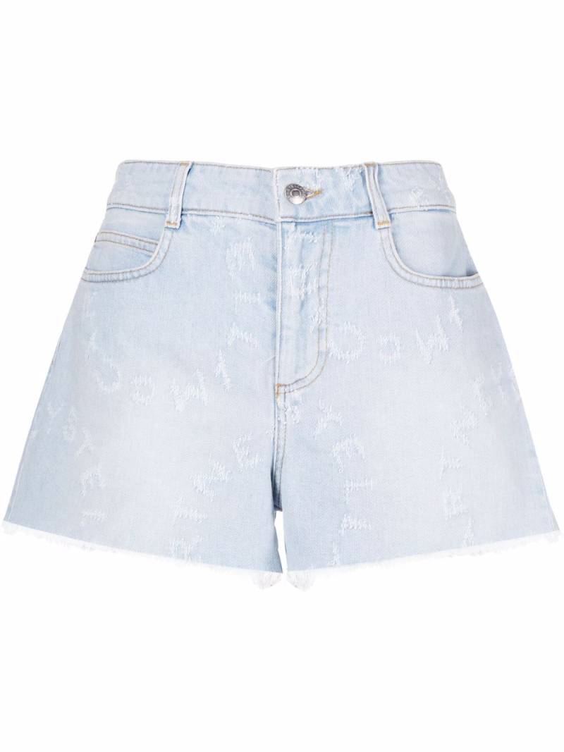 Stella McCartney Stella Logo denim shorts - Blue von Stella McCartney