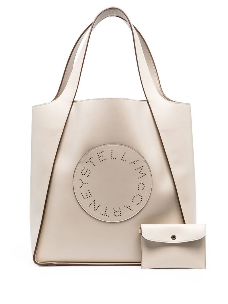 Stella McCartney Stella Logo square tote bag - Neutrals von Stella McCartney