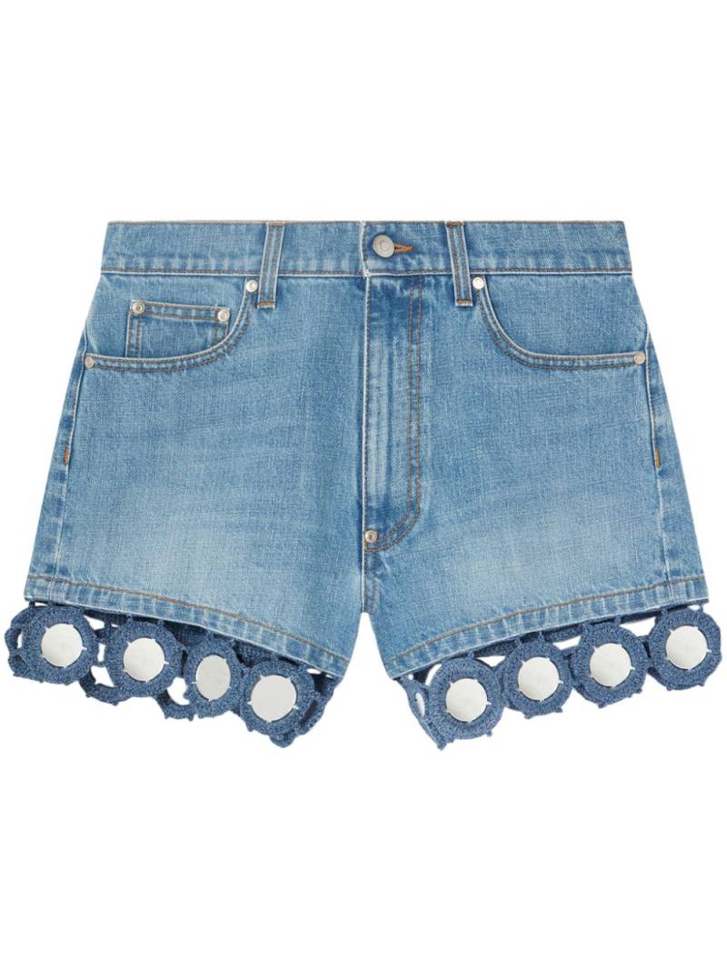 Stella McCartney Summer Mirrors high-waisted denim shorts - Blue von Stella McCartney