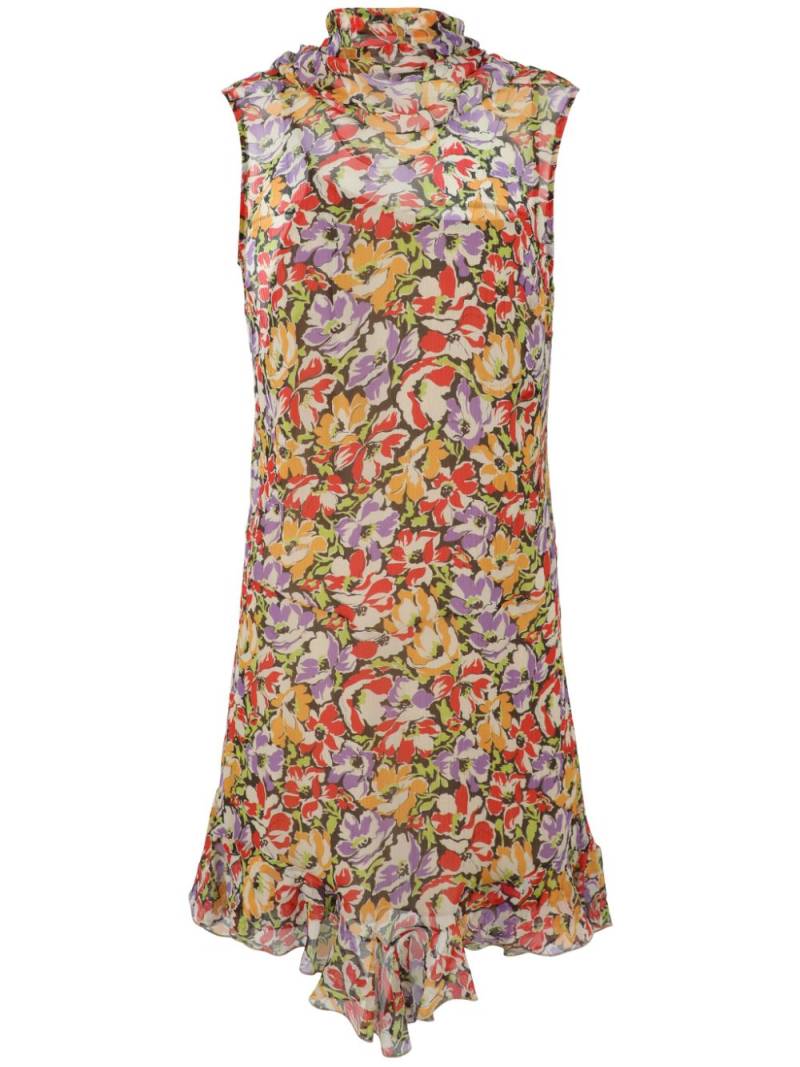 Stella McCartney Ultra Floral-print ruffled minidress - Pink von Stella McCartney