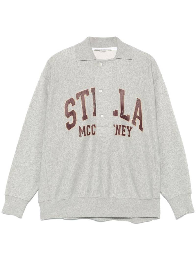 Stella McCartney Varsity Logo polo top - Grey von Stella McCartney