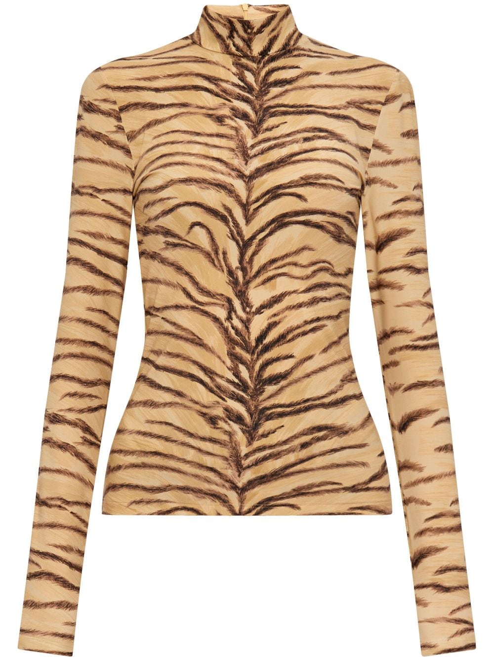 Stella McCartney animal-print long-sleeve top - Brown von Stella McCartney