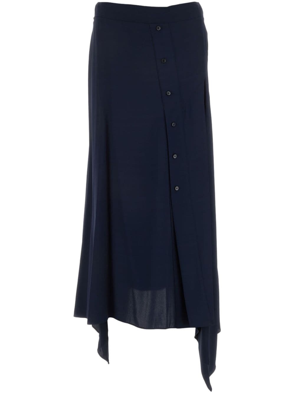 Stella McCartney asymmetric stretch-design skirt - Blue von Stella McCartney