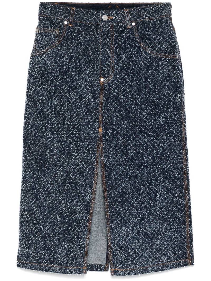 Stella McCartney boucle denim skirt - Blue von Stella McCartney