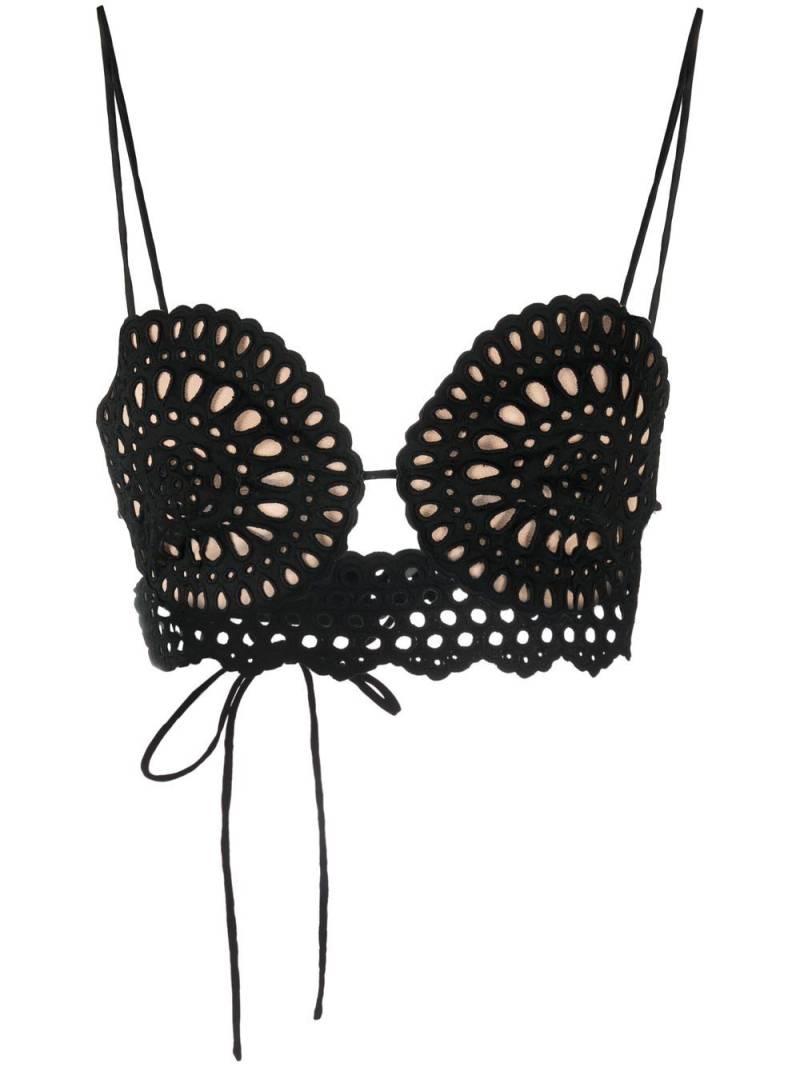 Stella McCartney broderie anglaise bralette top - Black von Stella McCartney