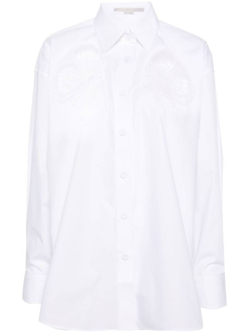 Stella McCartney broderie-anglaise detailed cotton shirt - White von Stella McCartney