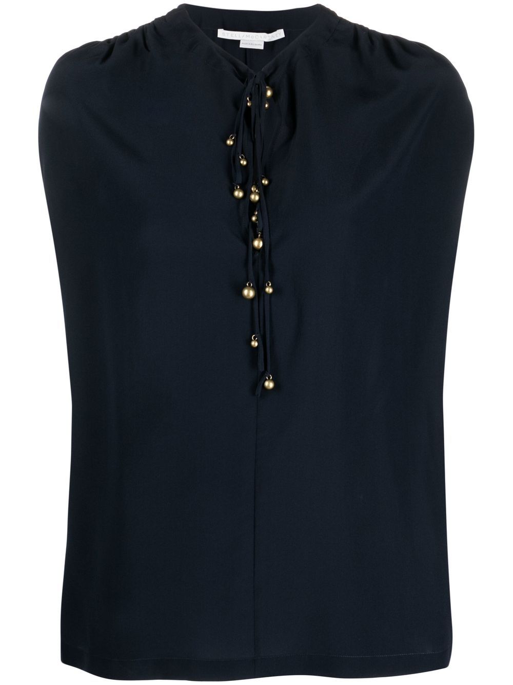 Stella McCartney buttoned silk blouse - Black von Stella McCartney