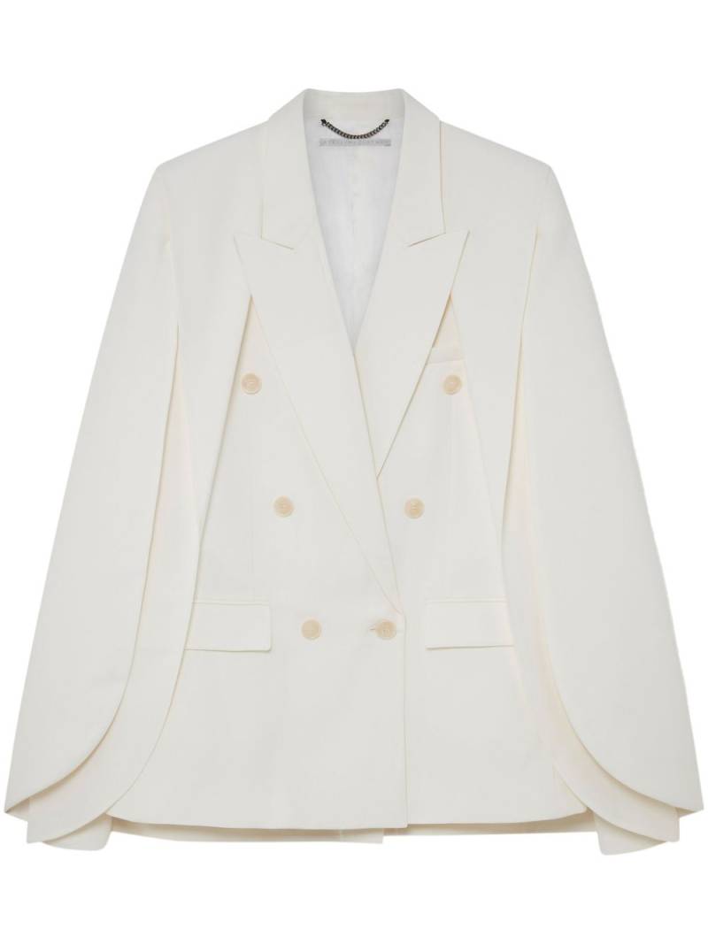 Stella McCartney cape-style wool-blend blazer - White von Stella McCartney