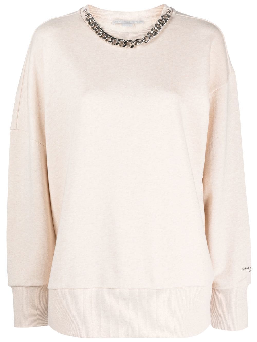 Stella McCartney chain-link cotton sweatshirt - Neutrals von Stella McCartney