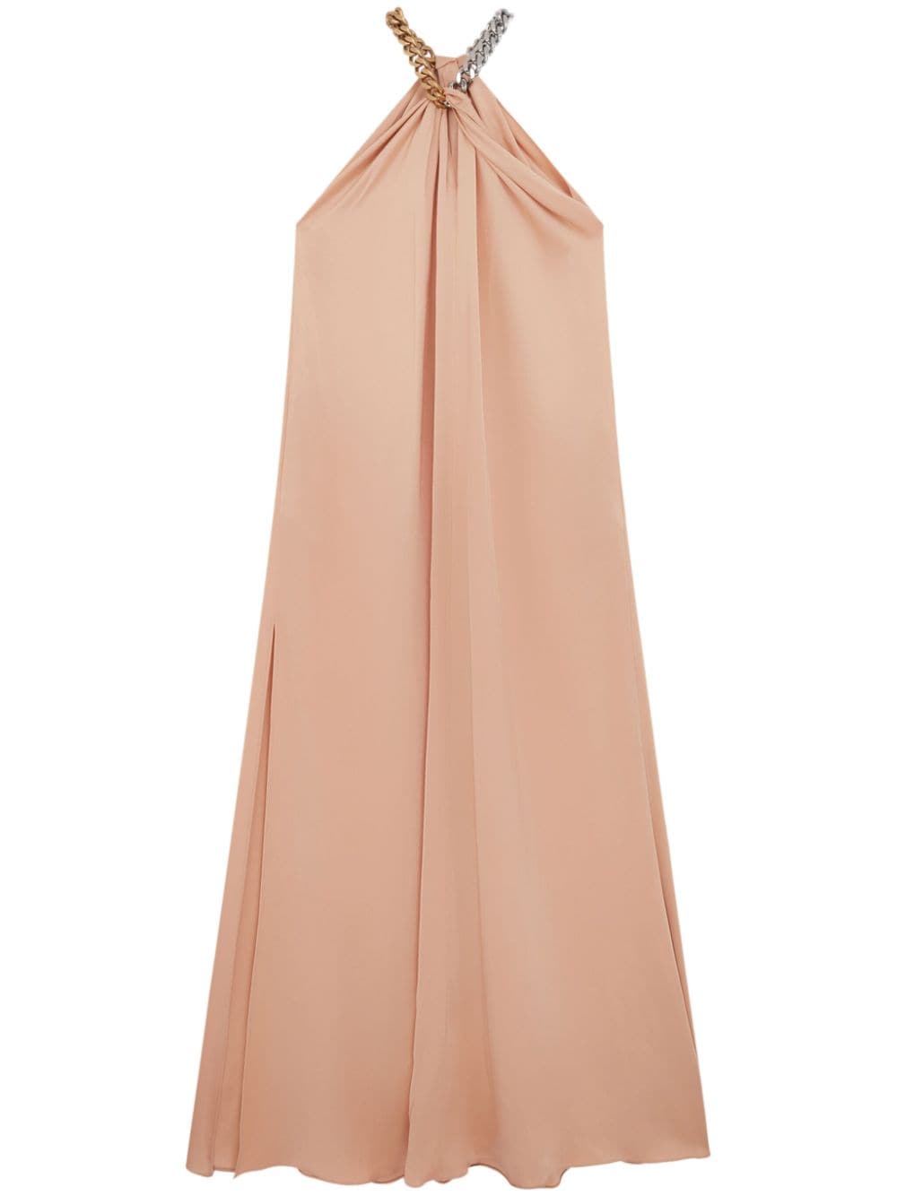 Stella McCartney chain link-detail halterneck gown - Neutrals von Stella McCartney