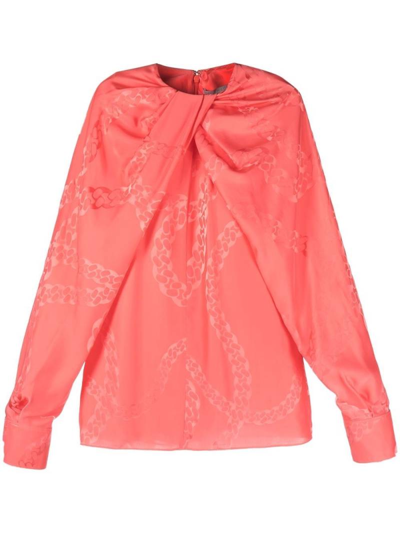 Stella McCartney chain-link print blouse - Pink von Stella McCartney