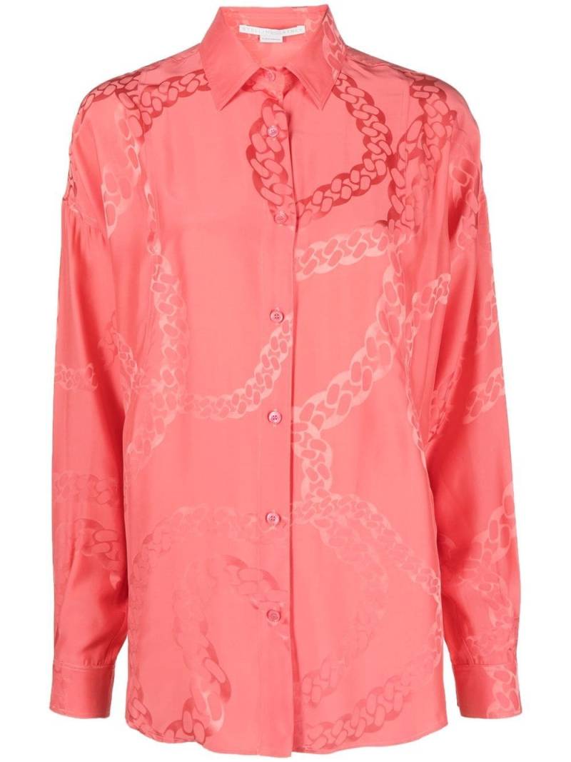 Stella McCartney chain-print button-up shirt - Pink von Stella McCartney