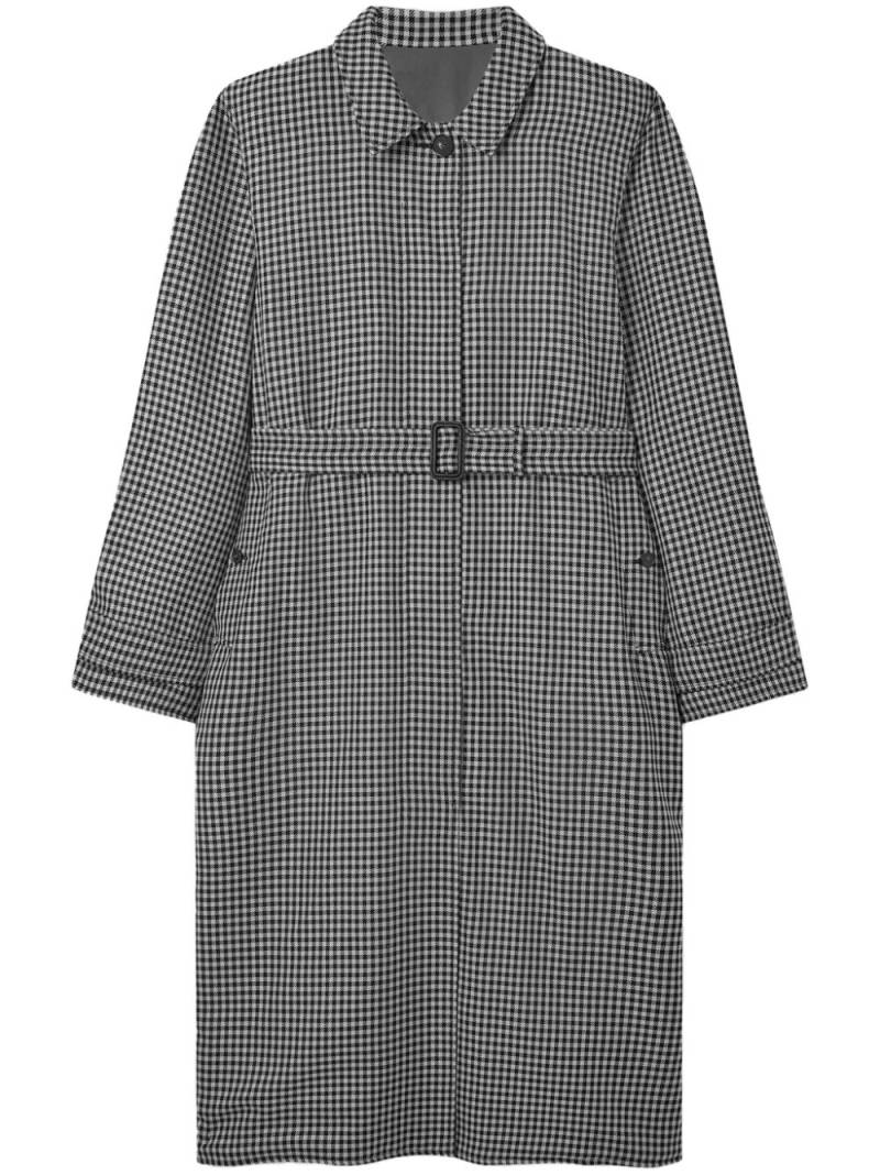 Stella McCartney checked reversible car coat - Black von Stella McCartney