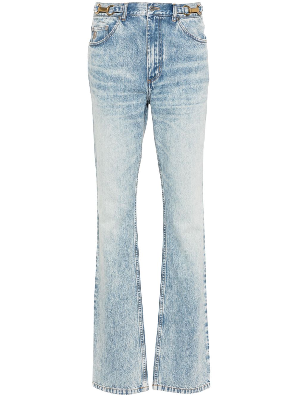 Stella McCartney clasp-embellished tapered jeans - Blue von Stella McCartney