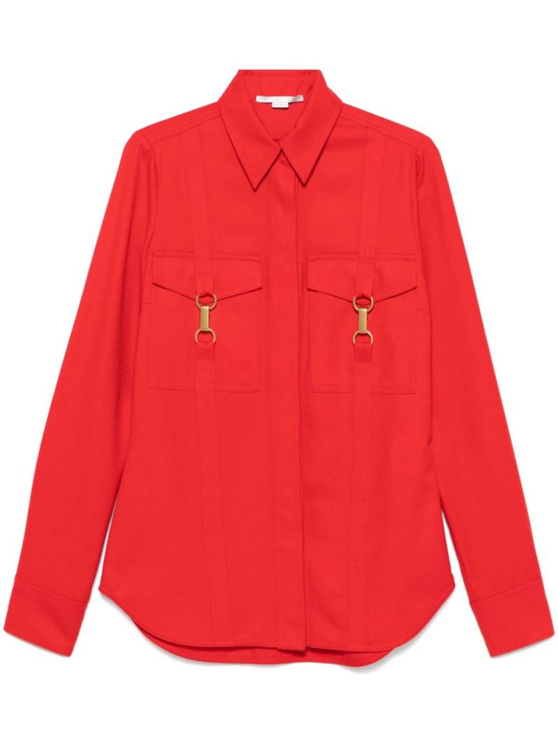 Stella McCartney clasp-embellished wool shirt - Red von Stella McCartney