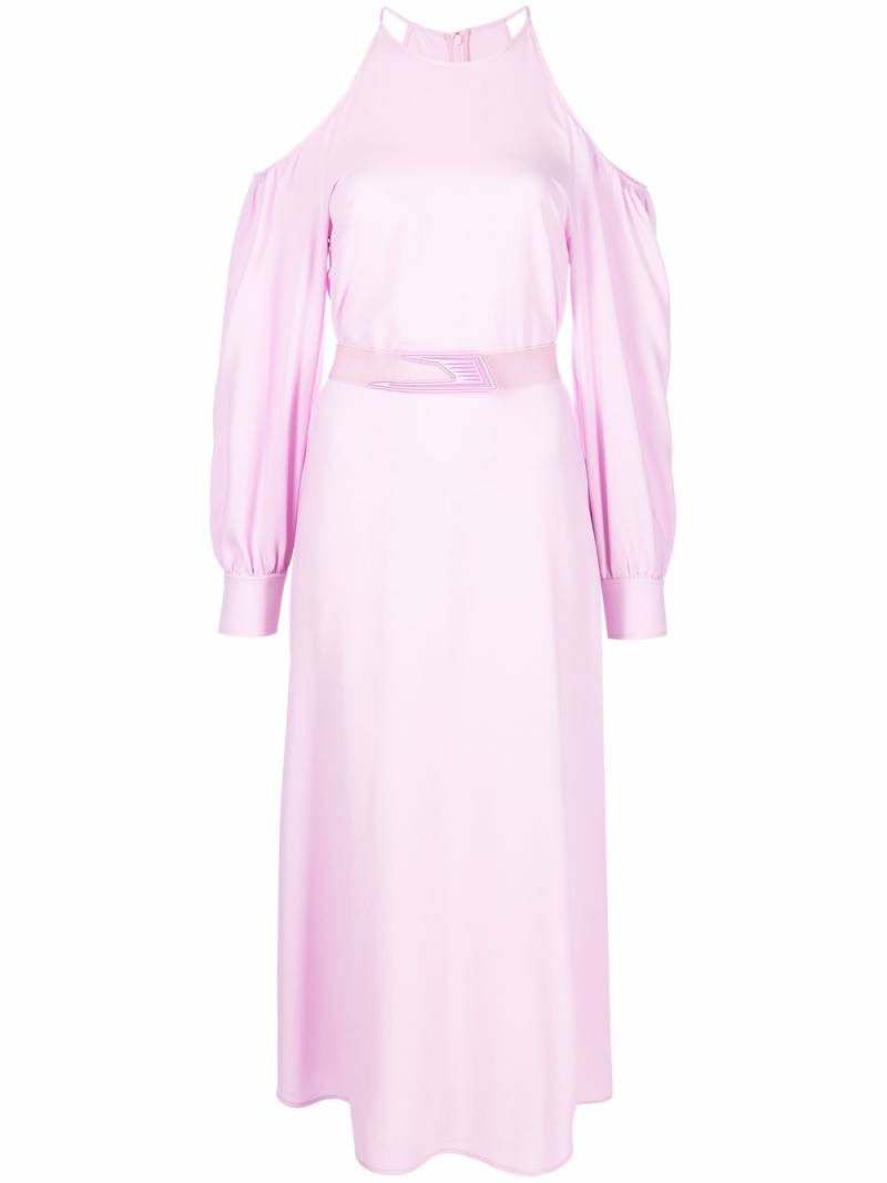 Stella McCartney cold-shoulder belted dress - Pink von Stella McCartney