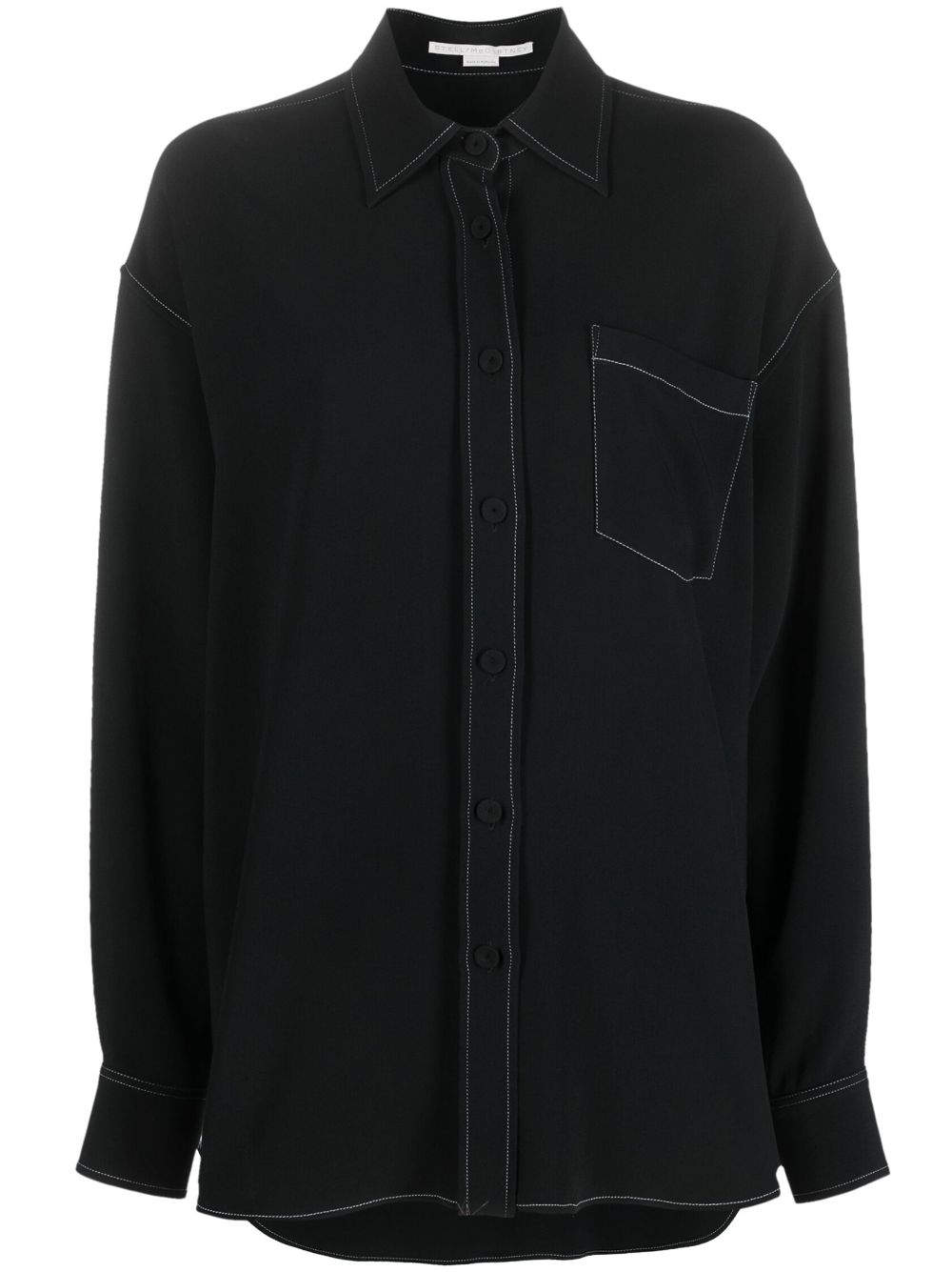 Stella McCartney contrast-stitching long-sleeve shirt - Black von Stella McCartney