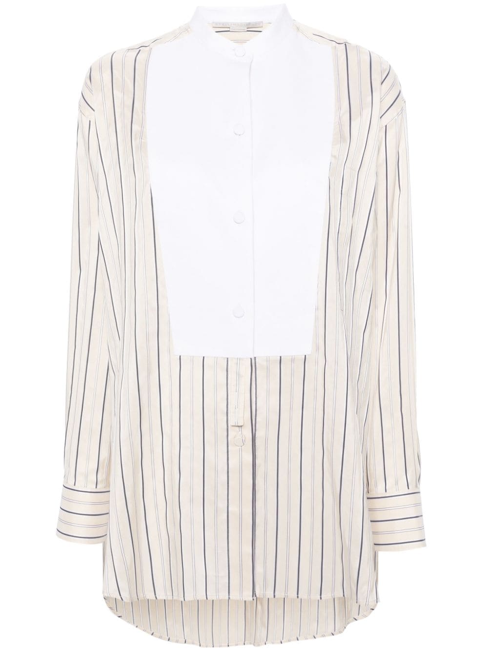 Stella McCartney contrasting-panel striped shirt - Neutrals von Stella McCartney