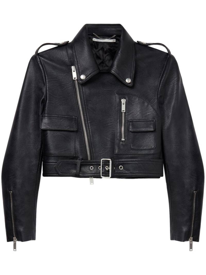 Stella McCartney cropped biker jacket - Black von Stella McCartney