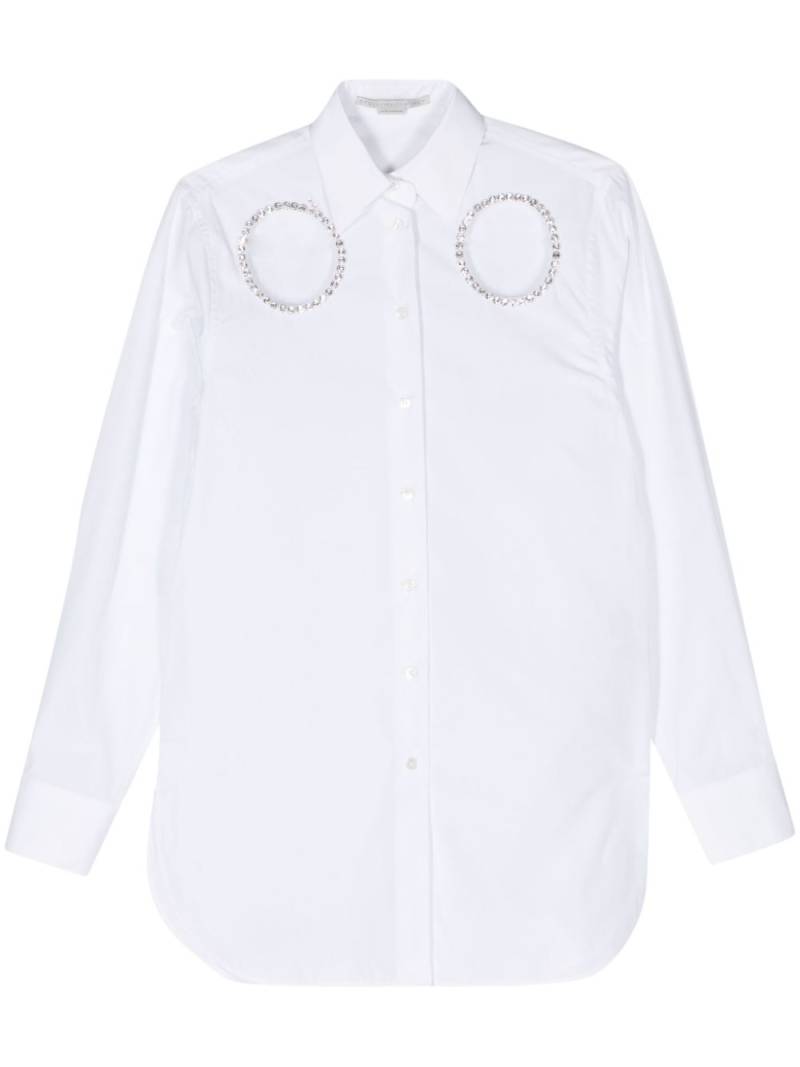 Stella McCartney crystal-embellished cut-out shirt - White von Stella McCartney