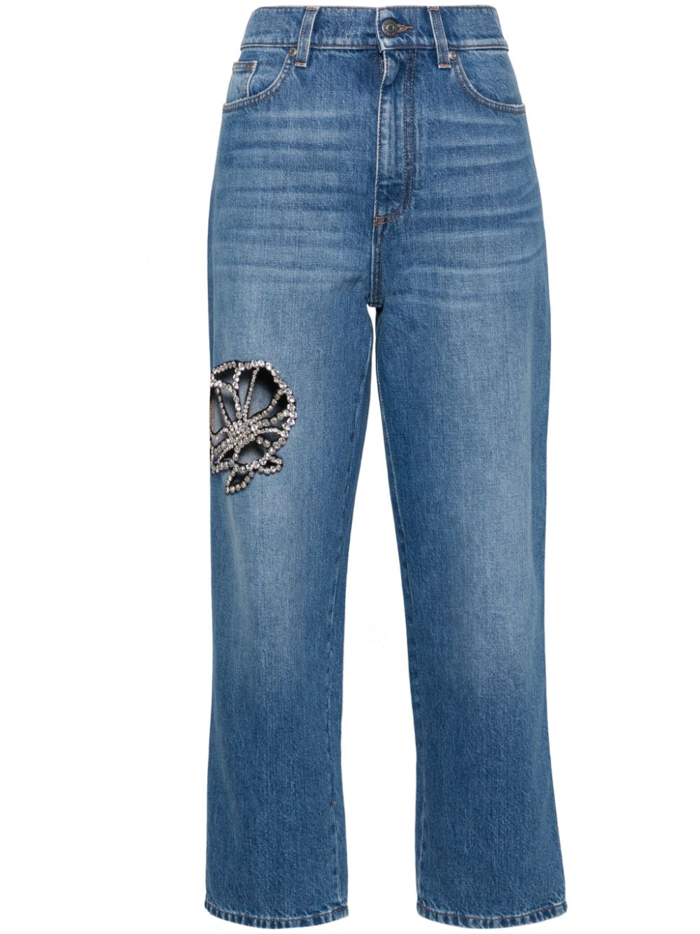 Stella McCartney crystal-embellished jeans - Blue von Stella McCartney