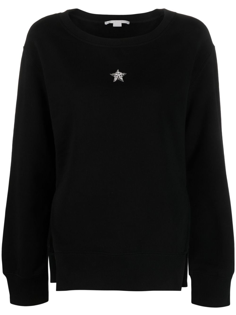 Stella McCartney crystal-embellished cotton sweatshirt - Black von Stella McCartney