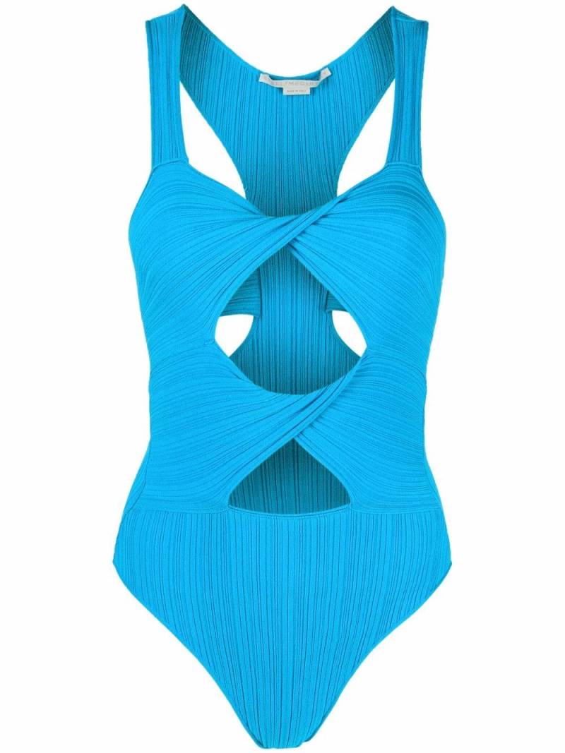 Stella McCartney cut-out knit bodysuit - Blue von Stella McCartney