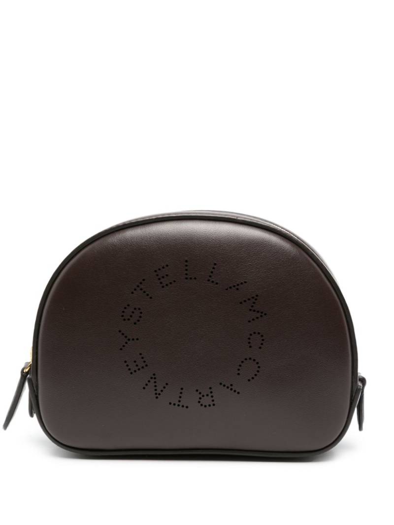 Stella McCartney cut out-logo zip-up makeup bag - Brown von Stella McCartney