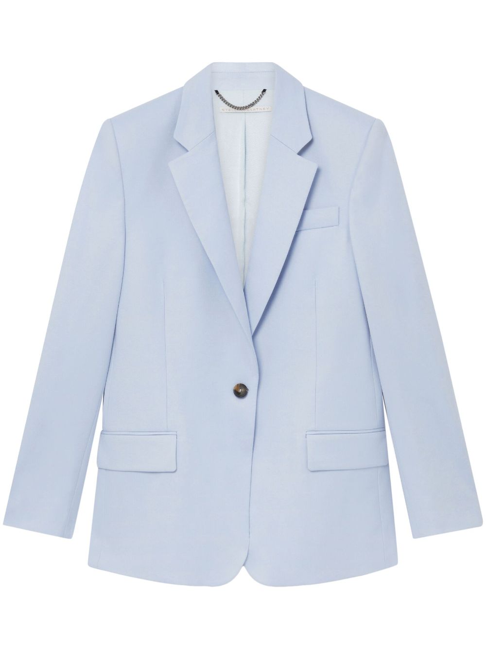 Stella McCartney flannel single-breasted blazer - Blue von Stella McCartney