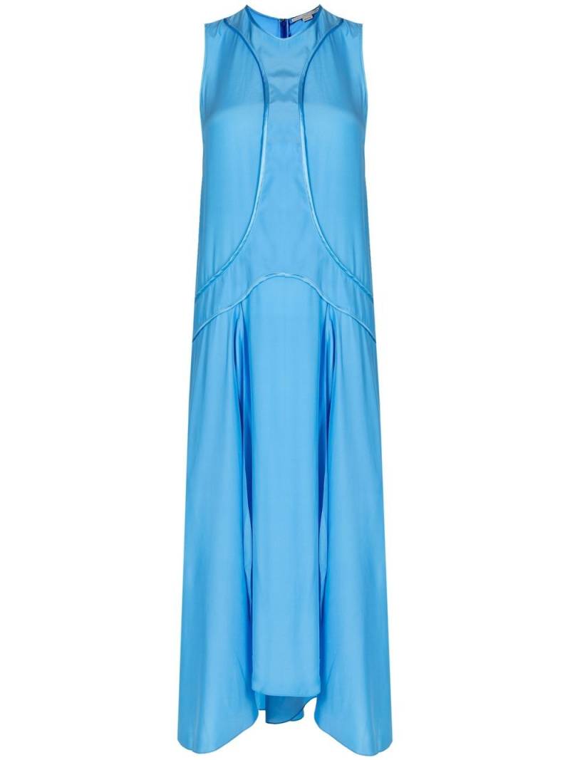 Stella McCartney flared sleeveless dress - Blue von Stella McCartney