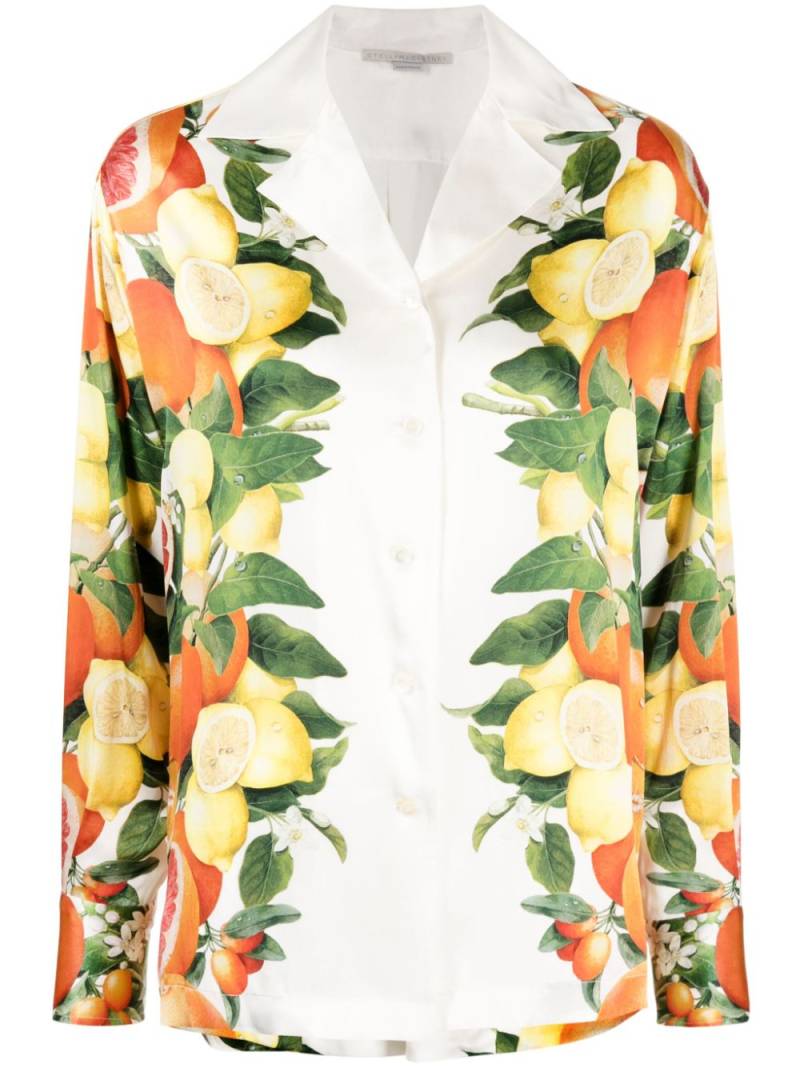 Stella McCartney fruit-print silk shirt - White von Stella McCartney