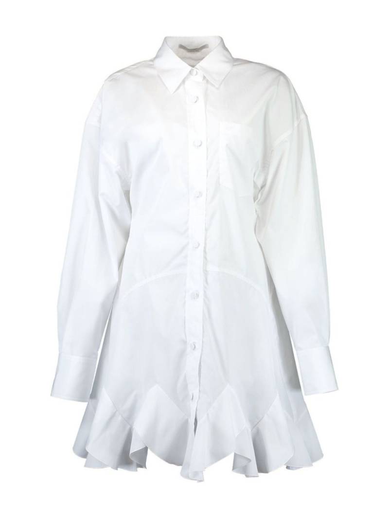 Stella McCartney godet shirt minidress - White von Stella McCartney