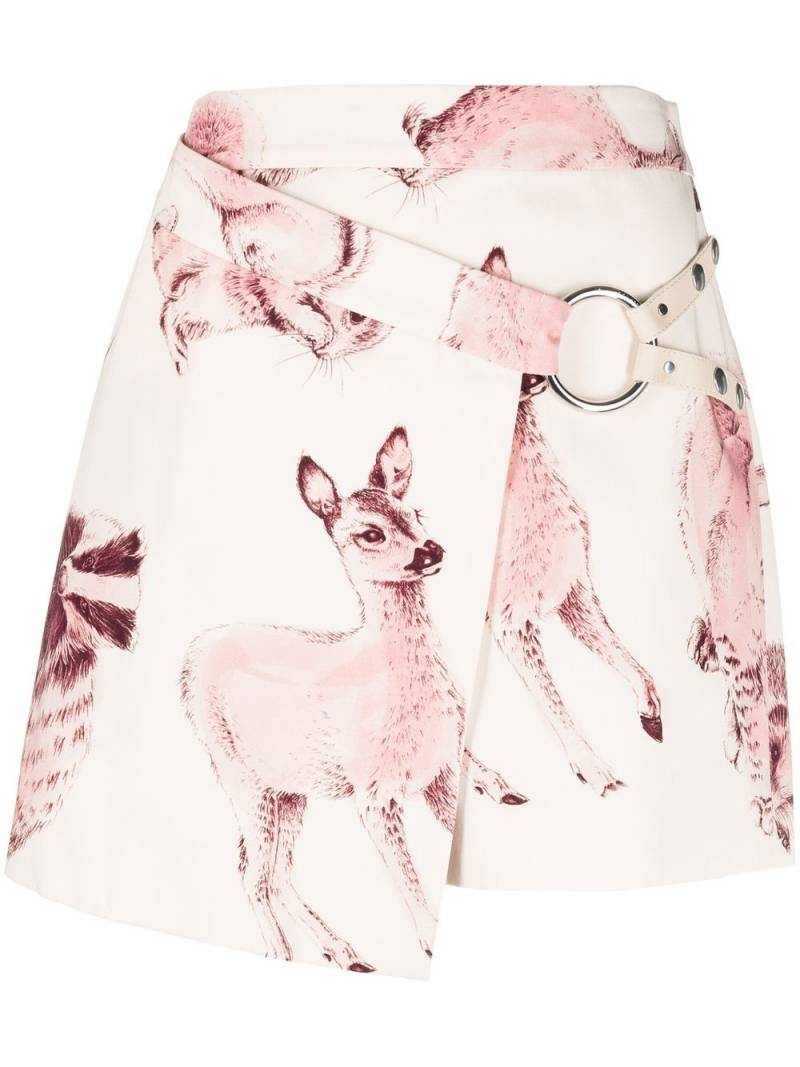 Stella McCartney graphic print wrap skirt - Pink von Stella McCartney