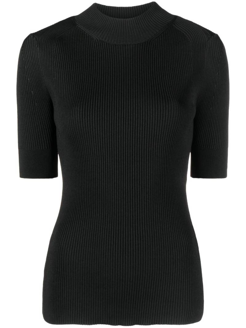 Stella McCartney high-neck ribbed-knit top - Black von Stella McCartney