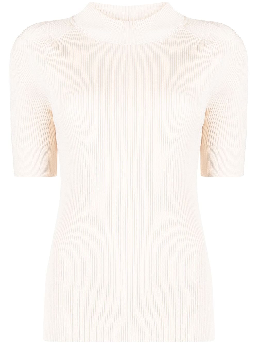 Stella McCartney high-neck ribbed-knit top - Brown von Stella McCartney