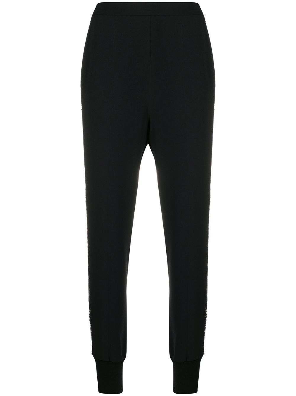 Stella McCartney lace cut-out tapered trousers - Black von Stella McCartney