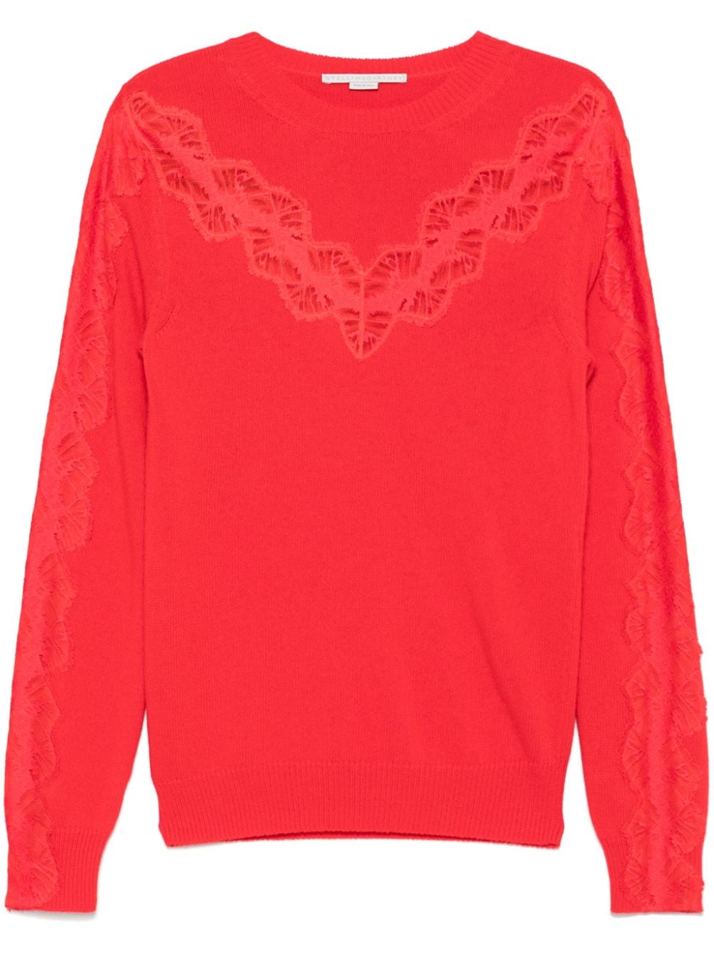 Stella McCartney lace-detailed sweater - Red von Stella McCartney