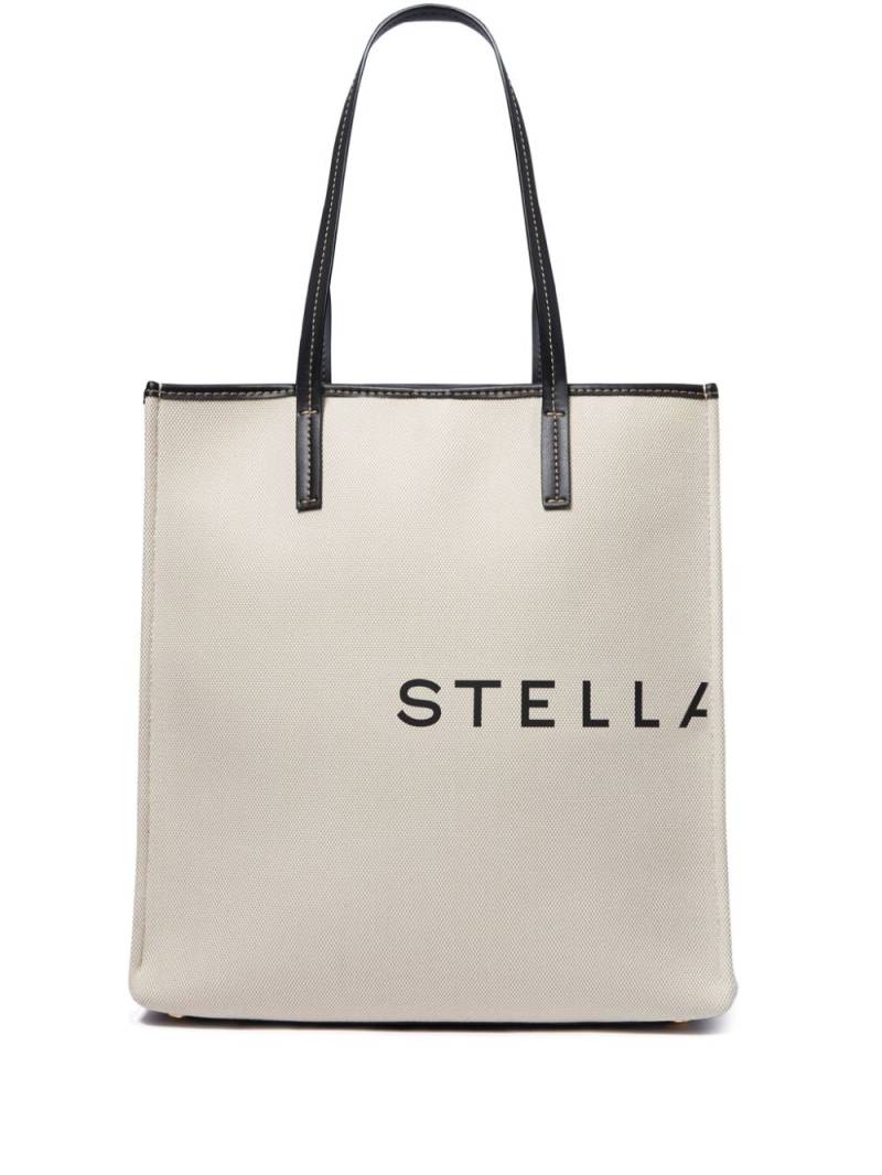 Stella McCartney large SMC canvas tote bag - White von Stella McCartney