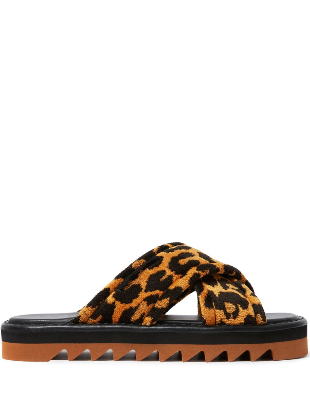 Stella McCartney leopard-print slides - Black von Stella McCartney