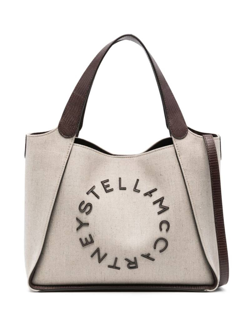 Stella McCartney logo-appliqué tote bag - Neutrals von Stella McCartney