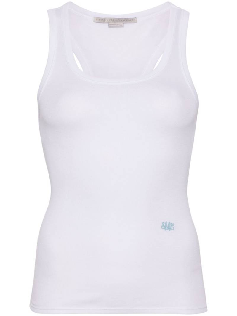 Stella McCartney logo-embroidered tank top - White von Stella McCartney